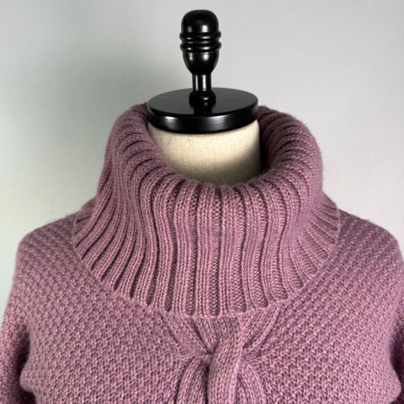 Talbots Petites Cowl Neck Cable Knit Sweater, Lavender Wool Alpaca Sz. Sm 2/$50 - Picture 4 of 11